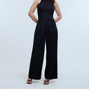 Madewell The Curvy Harlow Wide-Leg Pant in Drapey Twill - Size 2 - Black